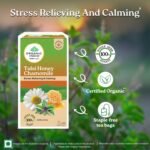 A TATA Product - Organic India Tulsi Honey Chamomile Infusion - 25 Tea Bags, Certified Organic, Stress Relief, Calming, Promotes Sleep, Caffeine-Free - Image 3