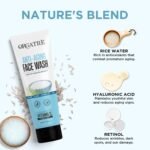 Orgatre Anti-Aging Face Wash for Men & Women | With Rice Water, Collagen, Hyaluronic Acid & Retinol | Gentle Cleanser for Wrinkles, Fine Lines, Hydration & Youthful Glow | 100 ml - Image 4