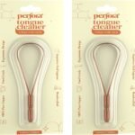 Perfora Copper Tongue Cleaner for Men and Women (Pack of 2) | For Fresh Breath & Bacteria Removal | Improved Taste Sense & Oral Hygiene | Easy to Use | 100% Pure Indian Copper Tongue Scraper