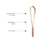 Perfora Copper Tongue Cleaner for Men and Women (Pack of 2) | For Fresh Breath & Bacteria Removal | Improved Taste Sense & Oral Hygiene | Easy to Use | 100% Pure Indian Copper Tongue Scraper - Image 4