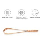 Perfora Copper Tongue Cleaner for Men and Women (Pack of 2) | For Fresh Breath & Bacteria Removal | Improved Taste Sense & Oral Hygiene | Easy to Use | 100% Pure Indian Copper Tongue Scraper - Image 3