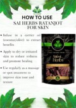 SAI HERBS Ratanjot Root - Alkanet Root - Alkanna Tinctoria - Ayurvedic Skin Care and Natural Coloring Agent (100 Grams) - Image 3