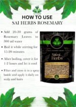 SAI HERBS Rosemary Dry Leaves|Used For Hair Growth|Improves Digestion|Enhances Memory & Concentration|Pure & Natural 100 Gram - Image 3