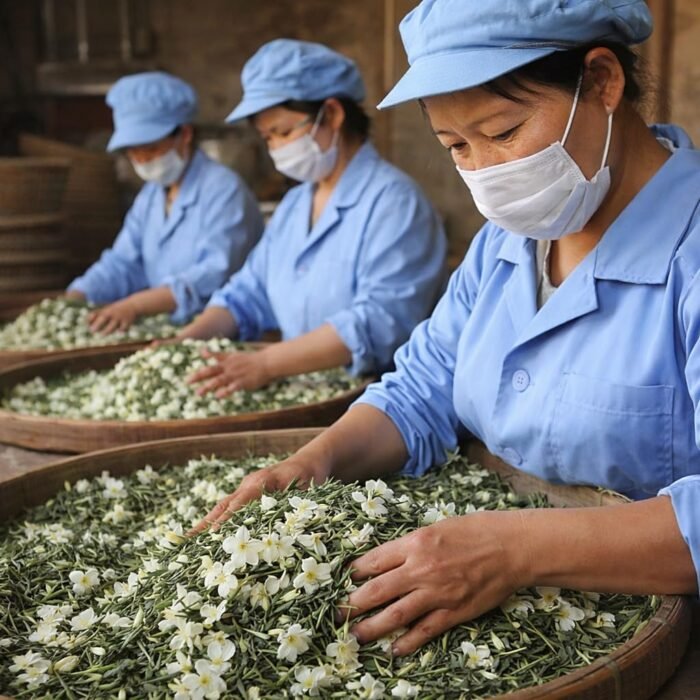 Sancha Tea Boutique, Jasmine White Tea, 25g Silver Needle White Tea Buds, Chinese White Tea with Jasmine Blossoms, Rare Floral Loose Leaf Tea - Image 3