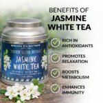 Sancha Tea Boutique, Jasmine White Tea, 25g Silver Needle White Tea Buds, Chinese White Tea with Jasmine Blossoms, Rare Floral Loose Leaf Tea - Image 5