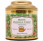 Sancha Tea Boutique, Mint Masala Chai, Real Mint Leaves, Lemongrass, Ginger & Cardamom blended pure Assam Tea, Irani Chai, Chai Patti, Chai Masala, Spiced Tea, 100gm Loose Leaf Tea