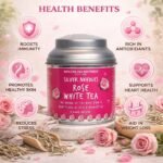 Sancha Tea Boutique, Rose White Tea, 25g Loose Leaf Silver Needle White Tea, Blended with Indian Wild Rose Petals, Floral Premium Tea - Image 5
