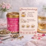 Sancha Tea Boutique, Rose White Tea, 25g Loose Leaf Silver Needle White Tea, Blended with Indian Wild Rose Petals, Floral Premium Tea - Image 3