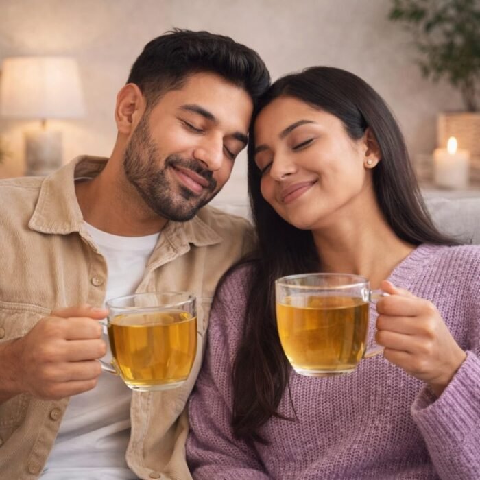 Sancha Tea Boutique Stress Relief Tea | 25 Pyramid Bags | Caffeine Free Herbal Tisane with Chamomile, Lavender & Mint | Relaxing & Calming Blend - Image 6