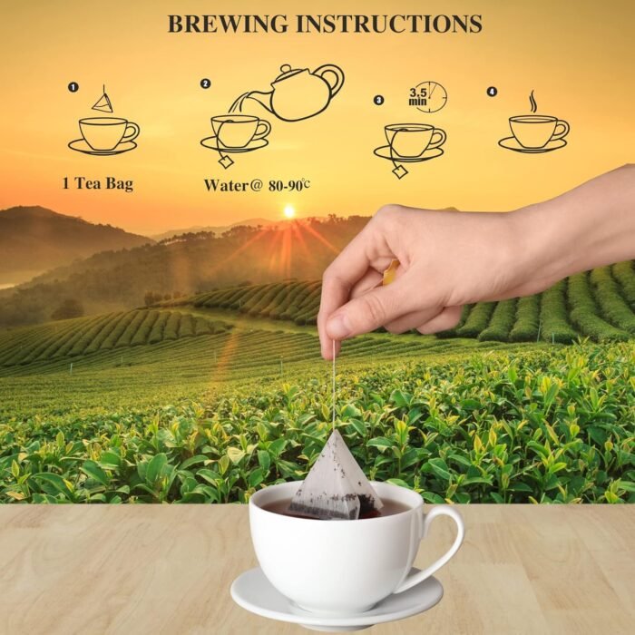 Sancha Tea Boutique Tulsi Tea | Rama, Shyama & Vana Tulsi Blend | 25 Pyramid Tea Bags | Immunity Support | Caffeine-Free Ayurvedic Herbal Infusion - Image 5