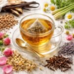 Sancha Tea Boutique Valerian Root Herbal infusion Blend |Imported Valerian for Stress Relief & Better Sleep | With Vanilla,Chamomile, Rose, Lemongrass, Lavender & Cloves| 25 Pyramid Tea Bags |Caffeine Free - Image 2