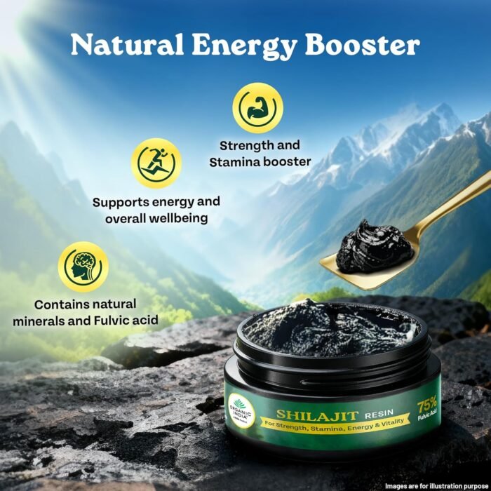 A TATA Product - Organic India Shilajit Resin, 20g, For Strength, Stamina, Energy & Vitality, 75% Fulvic Acid, Boosts Strength & Endurance, Triphala Purified, Tested For Heavy Metals - Image 3
