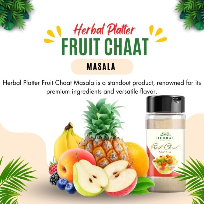 Herbal Platter Fruit Chat Masala 100gm Perfect for Flavoring Indian Snacks and Dishes 100% Natural and Fresh Chat Masala with No Artificial Colour and Flavour - Image 2