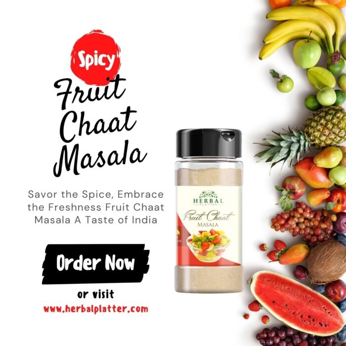 Herbal Platter Fruit Chat Masala 100gm Perfect for Flavoring Indian Snacks and Dishes 100% Natural and Fresh Chat Masala with No Artificial Colour and Flavour - Image 3