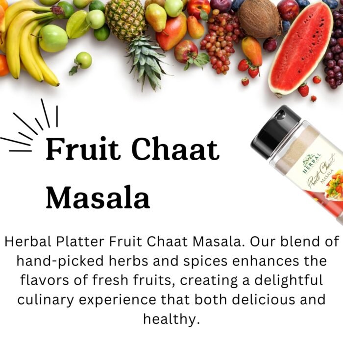 Herbal Platter Fruit Chat Masala 100gm Perfect for Flavoring Indian Snacks and Dishes 100% Natural and Fresh Chat Masala with No Artificial Colour and Flavour - Image 4