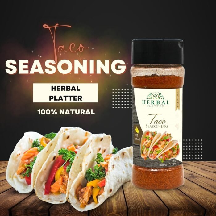 Herbal Platter Taco Seasoning 40g | Mexican Style Spice Blend | Garlic, Onion, Chili Flakes, Oregano, Paprika & Cumin Black Pepper, and Salt | No Added Colours or Preservatives | Vegan - Image 5