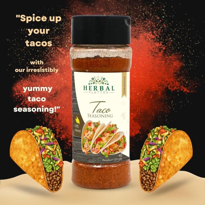 Herbal Platter Taco Seasoning 40g | Mexican Style Spice Blend | Garlic, Onion, Chili Flakes, Oregano, Paprika & Cumin Black Pepper, and Salt | No Added Colours or Preservatives | Vegan - Image 6