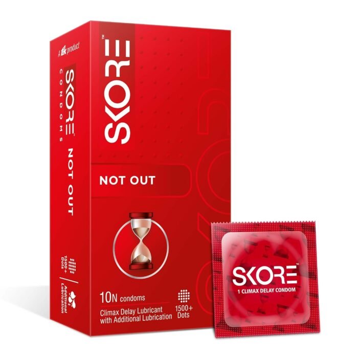 Skore Not Out Climax Delay with 1500+ Raised Dots Condoms (30 S) - Image 6