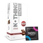 Skore Nothing Thinnest Condoms | Chocolate Flavored With Disposal Pouches 10's each