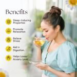 The Tea Heaven Loose Whole Leaf & Natural Organic Chamomile Tea | Relaxing & Soothing Herbal Sleep Tea | Eco-Friendly, Caffeine Free Herbal Dried Tea Leafs | 30 Gms - Image 3