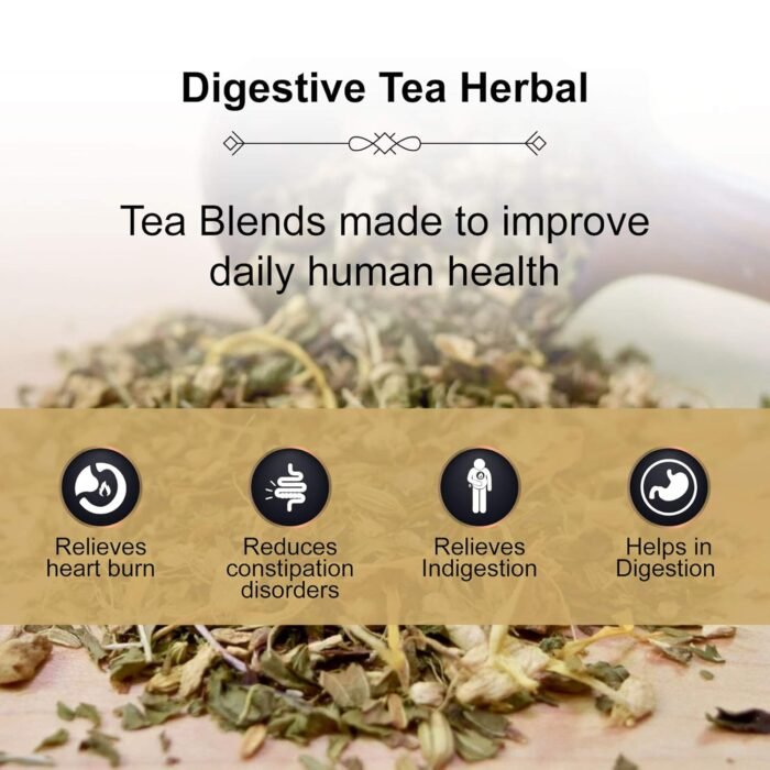 The Tea Heaven | Tea Gift - Digestive Herbal Tea (Wellness Tea) - Relieves Gas and Stomach Discomfort- 100% Natural Ingredients- 50 Grams(25 Cups) - Image 3