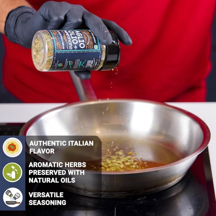Urban Platter Aglio Olio -E- Peperoncino Spice Mix, 40g (A Classic Spice and Herb Mix for Italian Cuisine) - Image 4