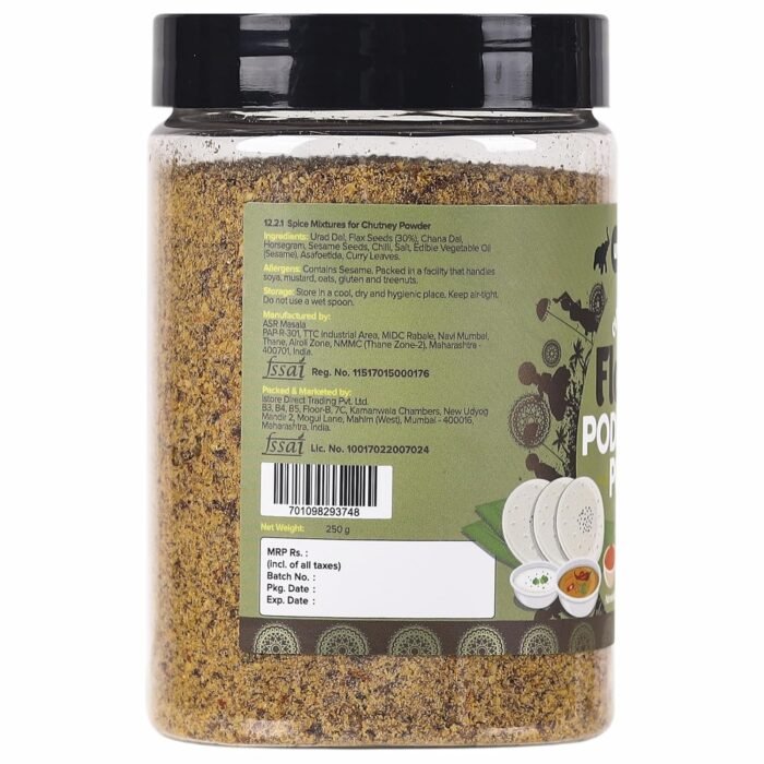 Urban Platter Classic South Indian Flaxseed Podi Chutney Powder, 250g (Ready to use, Just add ghee or Oil) - Image 2