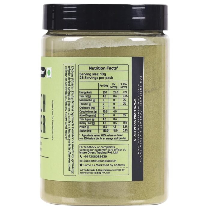Urban Platter Dehydrated Spinach Powder, 250 g - Image 2