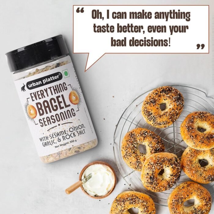 Urban Platter Everything Bagel Seasoning, 100g (Classic American Seasoning Blend with Onion Flakes, Garlic, Sesame Seeds and Pink Salt | Season toasts, breads and salads) - Image 7