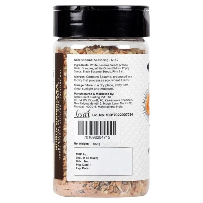 Urban Platter Everything Bagel Seasoning, 100g (Classic American Seasoning Blend with Onion Flakes, Garlic, Sesame Seeds and Pink Salt | Season toasts, breads and salads) - Image 9