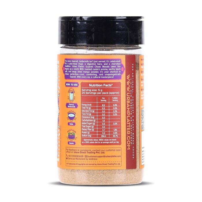 Urban Platter Gujarati Chaas Masala, 100g (Classic Chaas Blend | Digestive-Friendly | Additive & Preservative-free) - Image 2