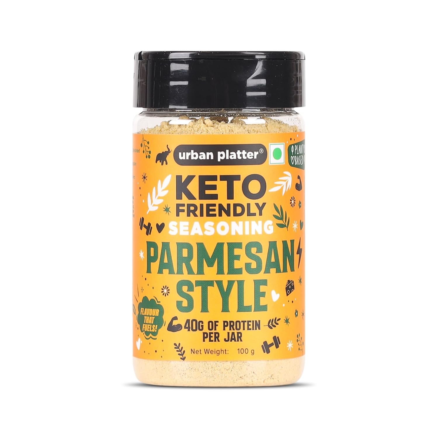 Urban Platter Keto-friendly Parmesan Cheese Seasoning, 100g 1 Urban Platter Keto-friendly Seasoning 100g - Image 1