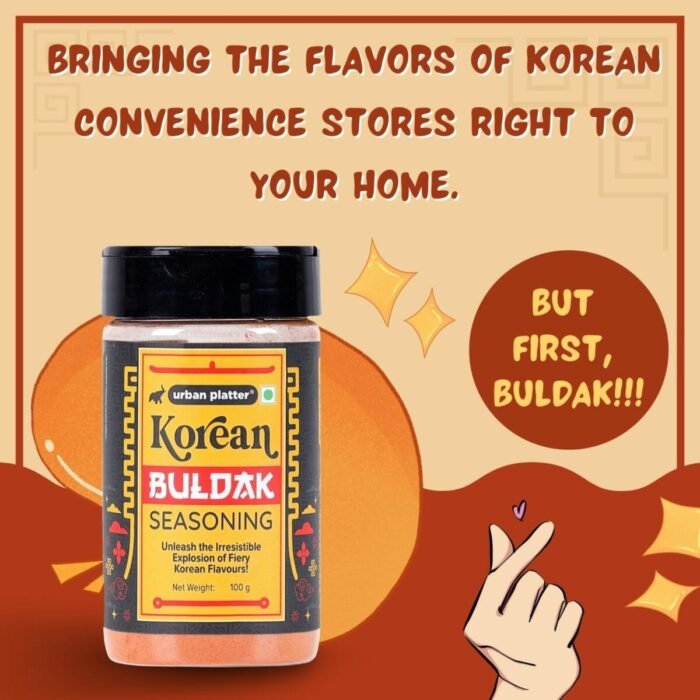 Urban Platter Korean Buldak Seasoning, 100g (Plant-Based | Fiery and Addictive | Signature Korean-Style Flavour) - Image 4