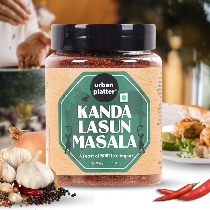 Urban Platter Maharashtrian Kanda Lasun Masala, 150g (Signature Khamang Kolhapuri Blend | Ready-to-Use Spicy Chutney Masala | Additive & Preservative-Free) - Image 3