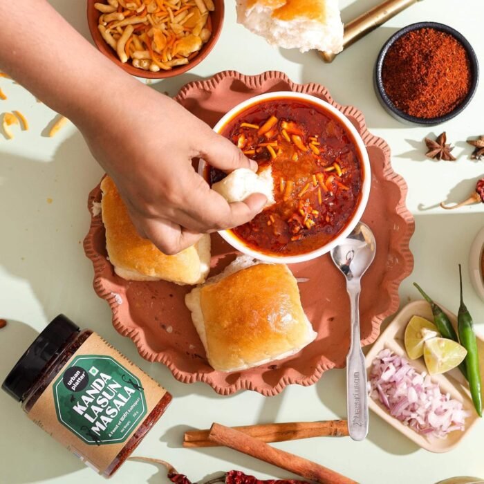 Urban Platter Maharashtrian Kanda Lasun Masala, 150g (Signature Khamang Kolhapuri Blend | Ready-to-Use Spicy Chutney Masala | Additive & Preservative-Free) - Image 5