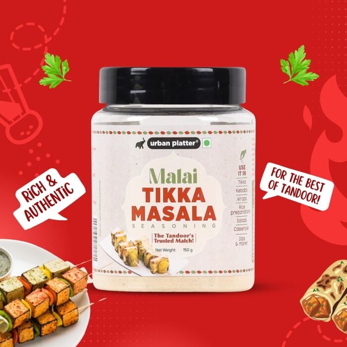 Urban Platter Malai Tikka Masala Seasoning, 150g [Aromatic and Flavourful | Marinades and Grilling | Natural Oils Preserved] - Image 6