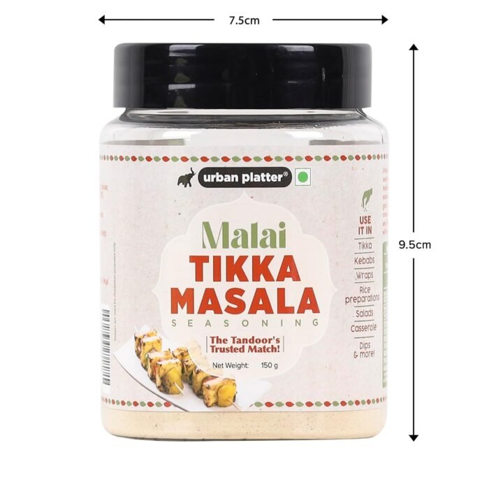 Urban Platter Malai Tikka Masala Seasoning, 150g [Aromatic and Flavourful | Marinades and Grilling | Natural Oils Preserved] - Image 7