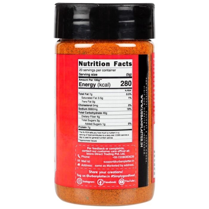 Urban Platter Mexican Chipotle Seasoning, 100g (Authentic Mexican Style Seasoning for Fries, Appetizers, dips and More) - Image 2