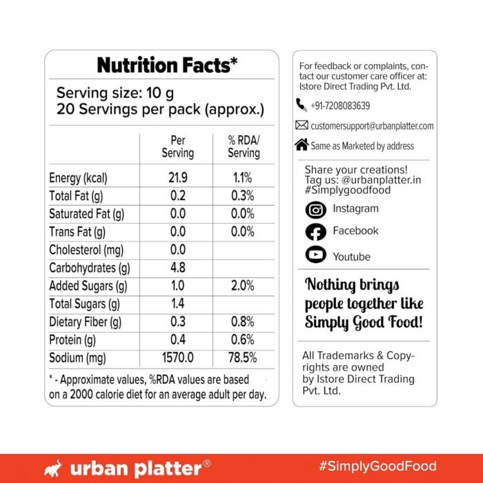 Urban Platter One in a Bouillon, 200g (Instant Vegetable Broth Powder | Perfectly Plant-based Umami Base | Clean-Label | Additive, Preservative and MSG free) - Image 3