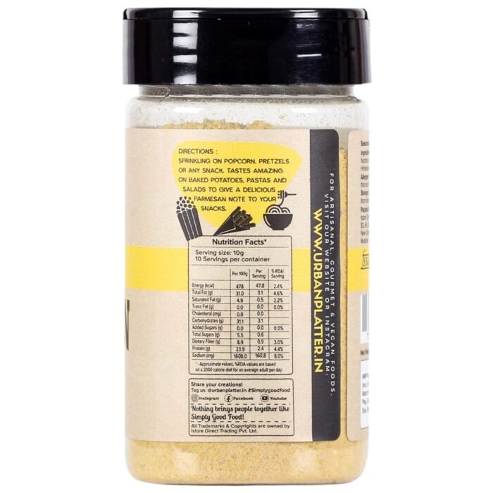 Urban Platter Parmesan Style Seasoning, 100g (Savoury Umami Sprinkle | Clean-Label | Ideal for Pasta, Salads, Snacks) - Image 3