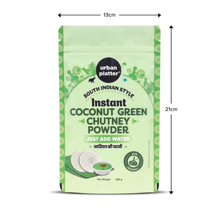 Urban Platter South Indian Style Instant Coconut Green Chutney Powder, 200g / 7oz [Nariyal ki Chutney, Just Add Water] - Image 8