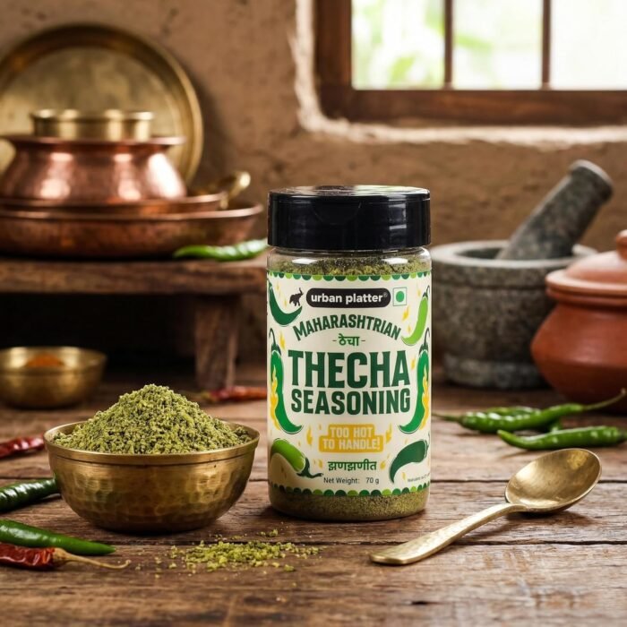 Urban Platter Thecha Seasoning, 70g (Authentic Maharashtrian Condiment | Bold Chilli, Garlic & Peanut Blend | Perfect for Fries, Pasta & Rice) - Image 5