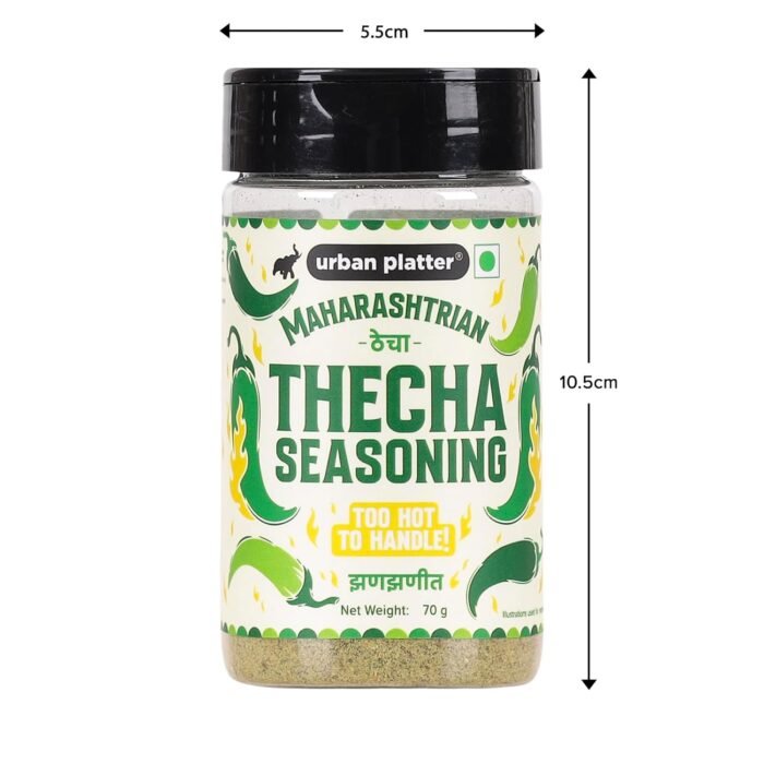 Urban Platter Thecha Seasoning, 70g (Authentic Maharashtrian Condiment | Bold Chilli, Garlic & Peanut Blend | Perfect for Fries, Pasta & Rice) - Image 9
