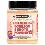 Urban Platter Vegan Chicken-less Bouillon & Broth Powder, 200g (Plant-Based | Instant Soup Base | MSG-free | Umami-Rich)