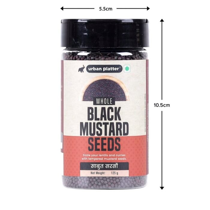 Urban Platter Whole Black Mustard Seeds, 125g (Rai | Sabut Sarson | Whole Spices | Indian Khada Masala) - Image 6