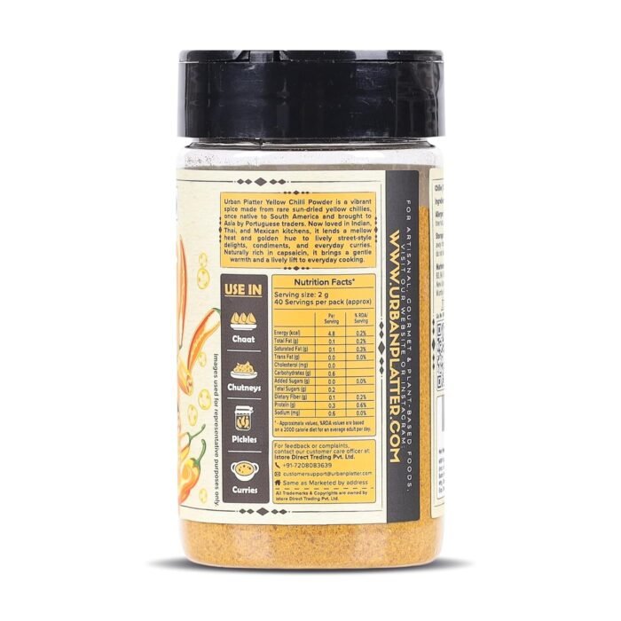 Urban Platter Yellow Chilli Powder, 80g (Mildly hot | Great for Chaats, Curries and Pickles) - Image 3
