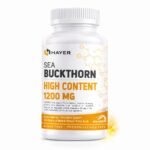 Hayer Sea Buckthorn 60 Tablets 1200mg with Omega 7, vitamins, and antioxidants for radiant skin, immunity, and vitality. 100% natural