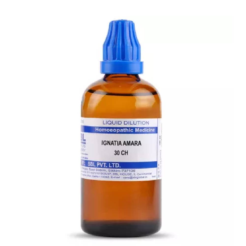 SBL-Ignatia-Amara-30-CH-100ml.png SBL Homeopathy Ignatia Amara Dilution (30 ML / 100 ML) For Headache - Image 1