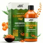 The Body Reserve Himalayan Sea Buckthorn Juice 500ml | Cold Pressed Seabuckthorn Berry Pulp Concentrate | Natural Vitamin C | Omega 3-6-7-9 | Antioxidant-Rich Gut Health Juice for Skin Glow, Heart & Immunity Support