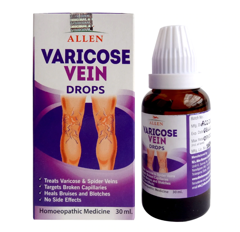 Allen-Varicose-Vein-Drops-30ml.png Allen Varicose Vein Drop (30 ml) For varicose veins and spider veins, swelling and bruises, numbing the pain - Image 1